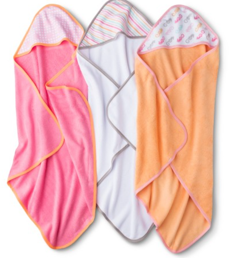 3 pack baby bath towels