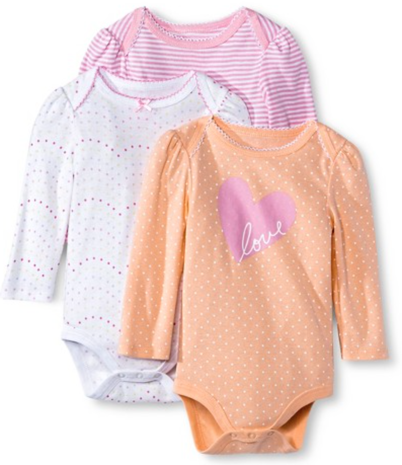 Cinco Girls 3 Pack Longsleeve Bodysuit